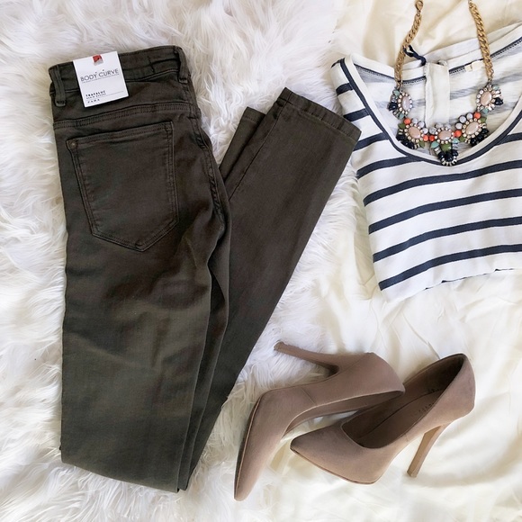 Zara Denim - Zara Green Skinny Jeans